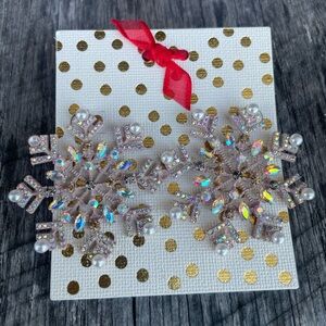 Winter snowflake earrings